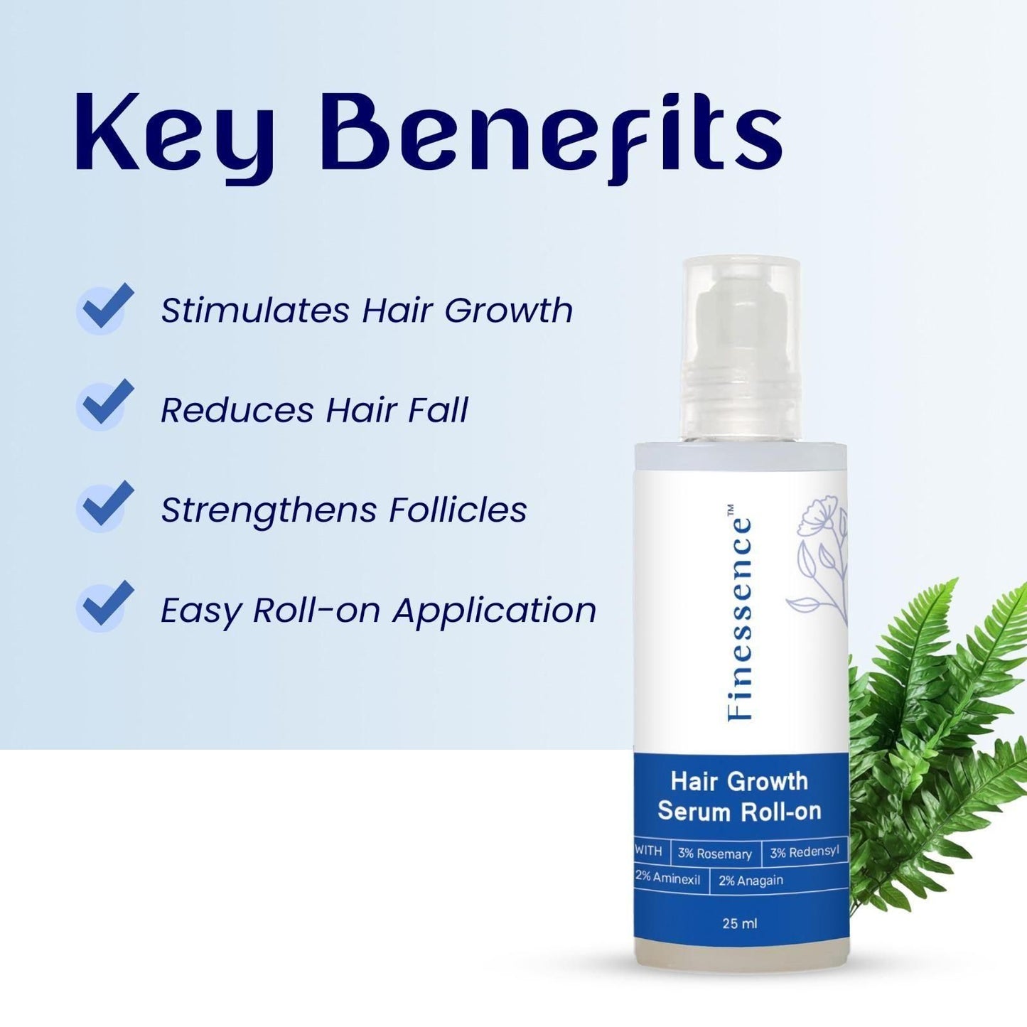 🌿 Rosemary Hair Growth Serum (Roll On) 25ml Pack of 2